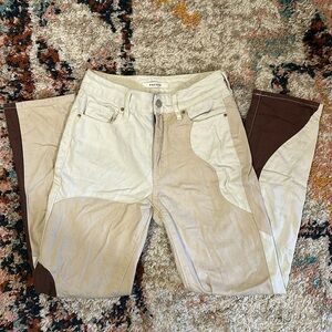 PACSUN 3-Tone Paneled Mom Jeans